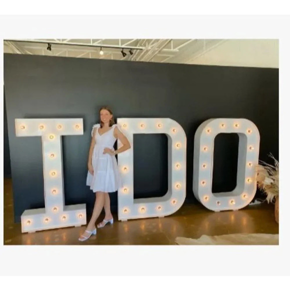 Peter Som Collective Tiered Dress in White Womens Cotton A-line - Picture 9 of 13